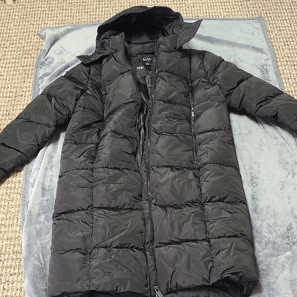 Boohoo Man Black Satin Jacket